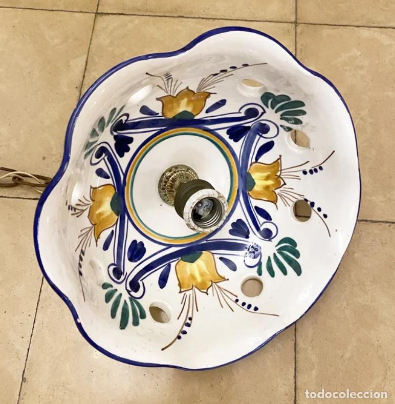 Vintage: Lampara antigua de porcelana - Foto 2