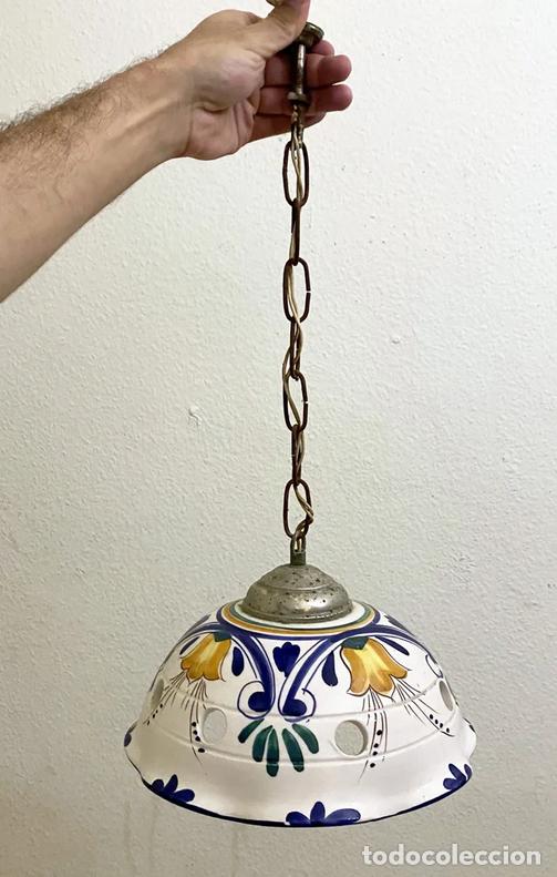 Vintage: Lampara antigua de porcelana - Foto 3