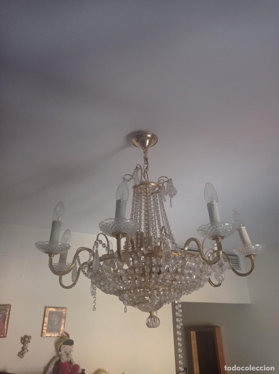 Vintage: Lampara de ara&ntilde;a de cristal de Murano - Foto 1