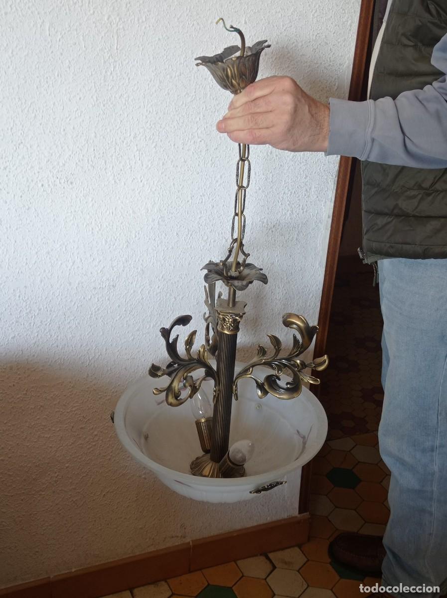 Vintage: Candelabro y aplique de bronce - Foto 1