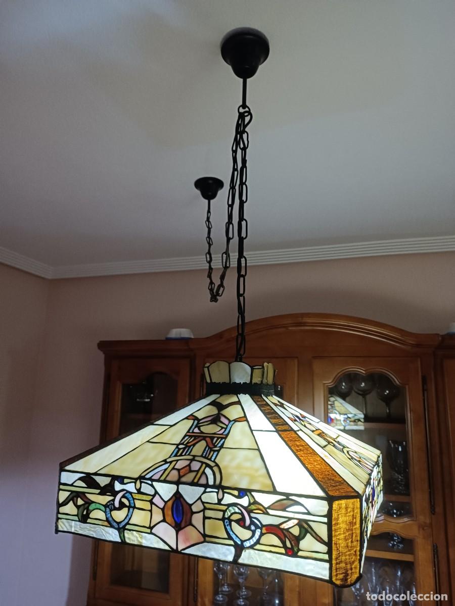 Vintage: L&aacute;mpara Cristal y Metal - Foto 2