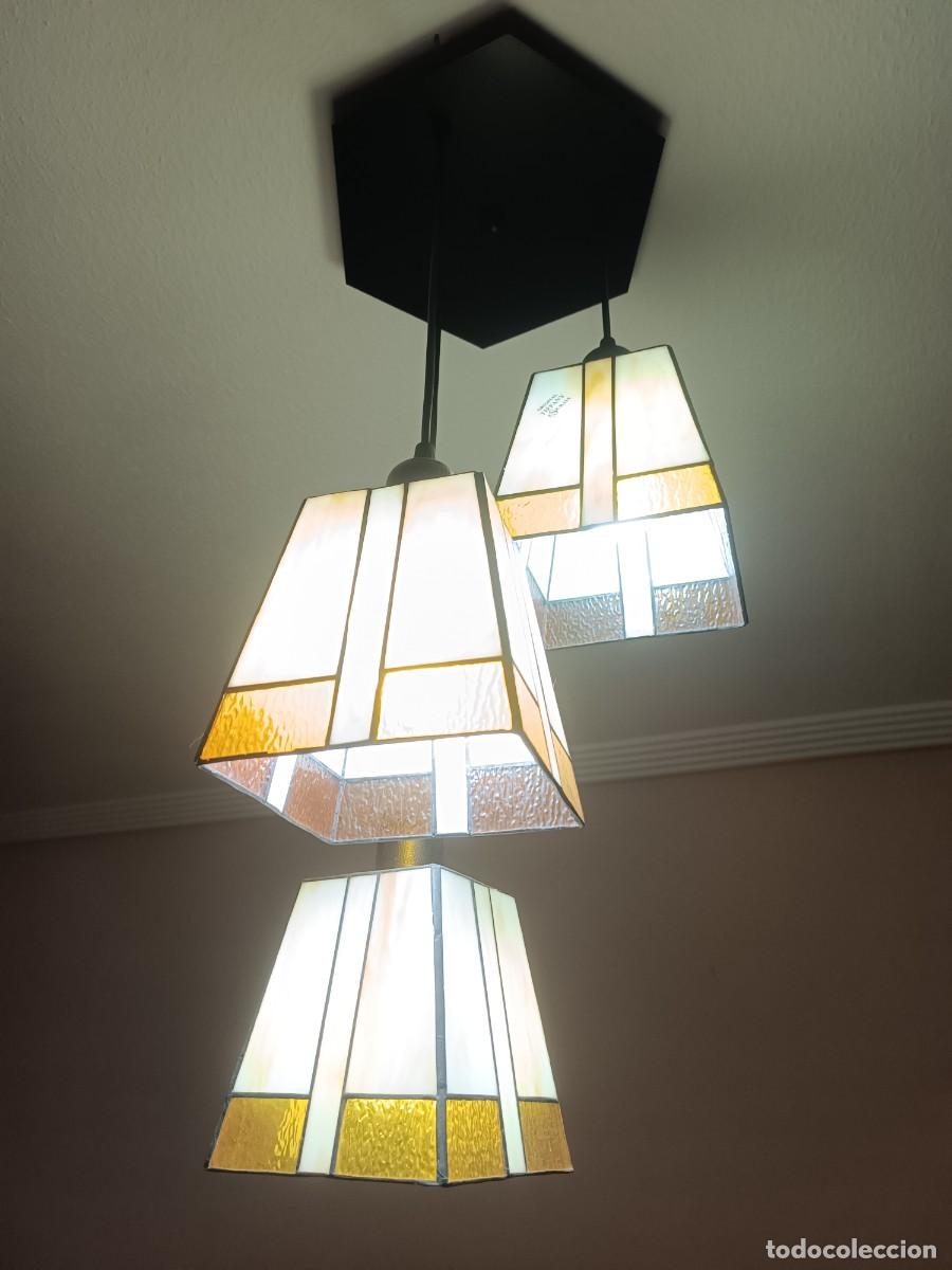 Vintage: L&aacute;mpara Cristal y Metal - Foto 4