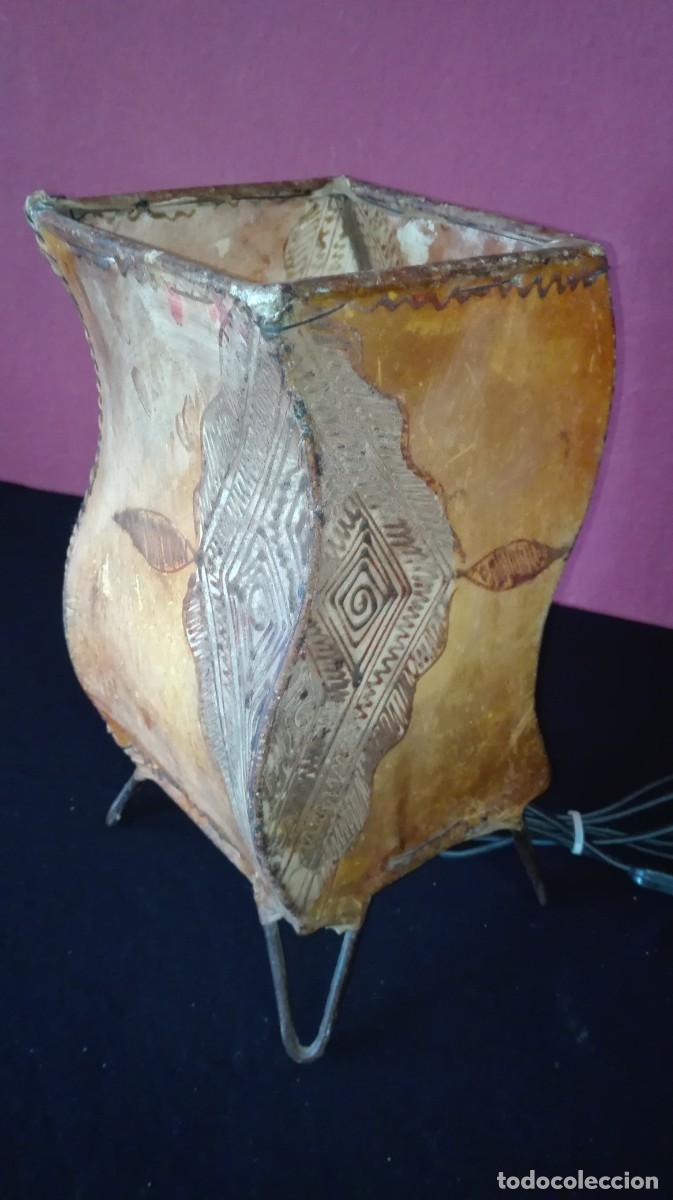 Vintage: LAMPARA PIEL ESTILO AFRICANA - Foto 1