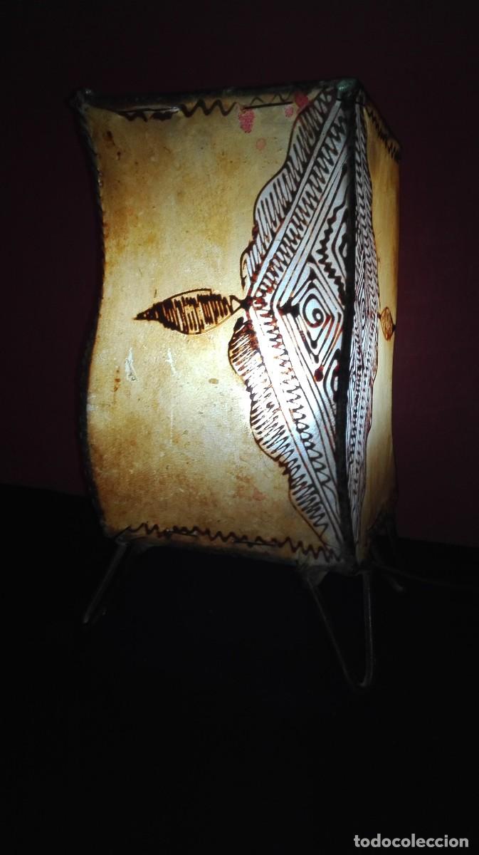 Vintage: LAMPARA PIEL ESTILO AFRICANA - Foto 2