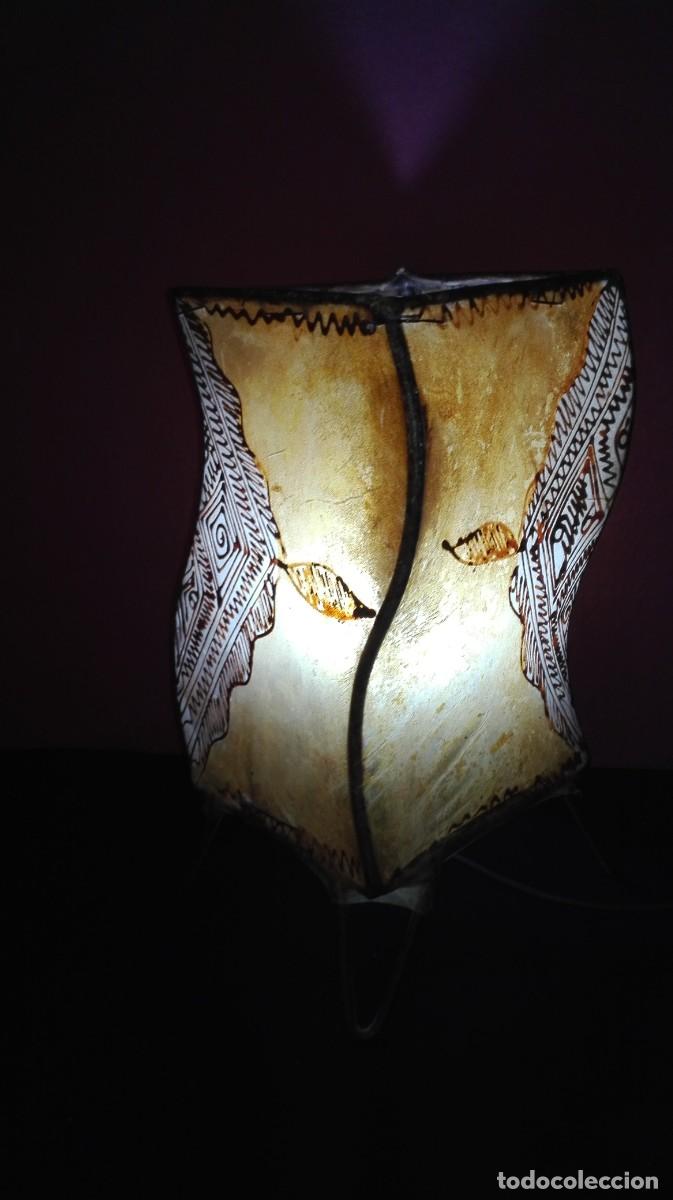 Vintage: LAMPARA PIEL ESTILO AFRICANA - Foto 3