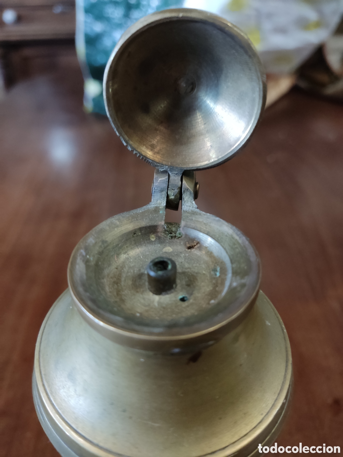 Vintage: Antigua l&aacute;mpara de aceite 18 cm - Foto 4