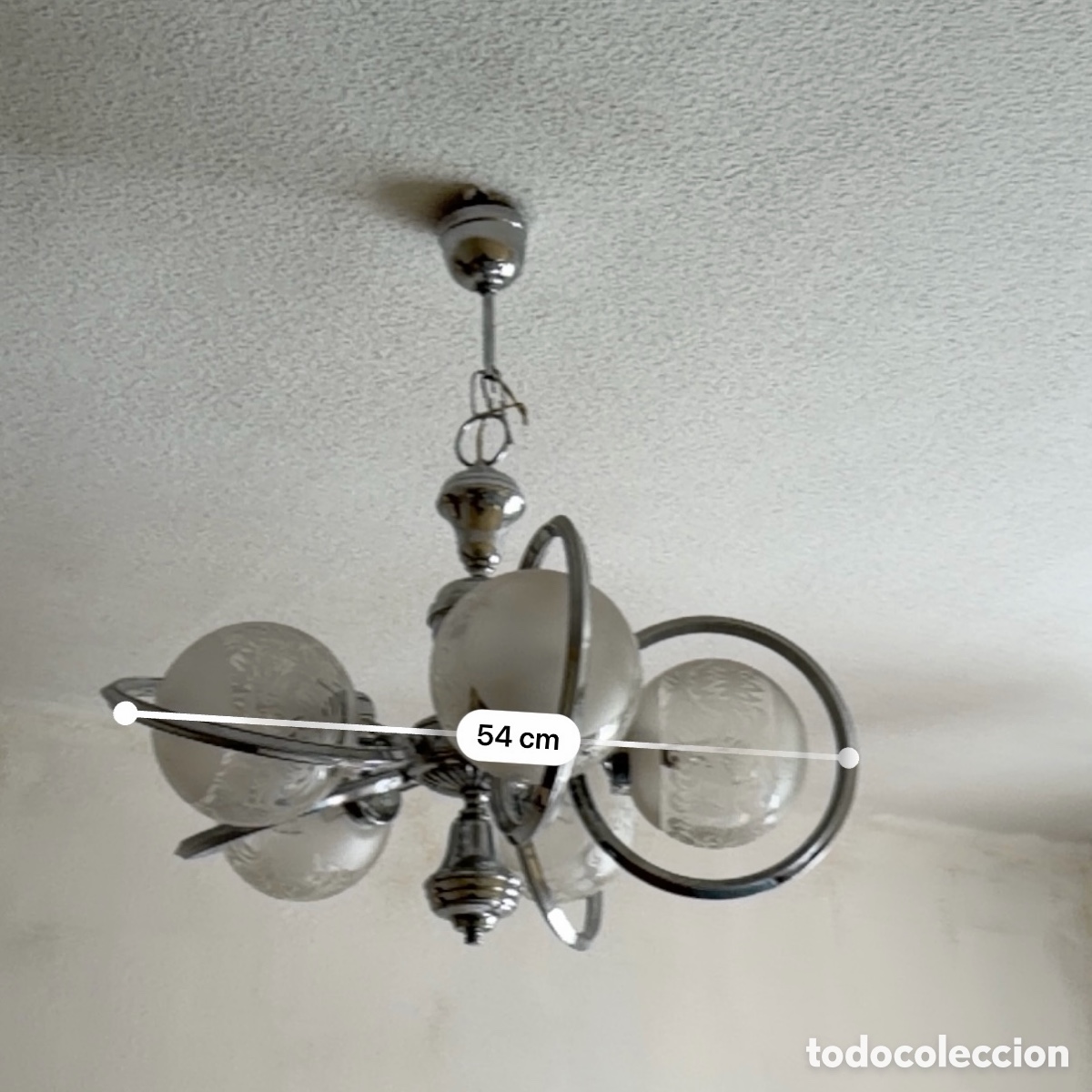 Vintage: L&aacute;mpara techo cromada 5 luces E14 - Foto 6