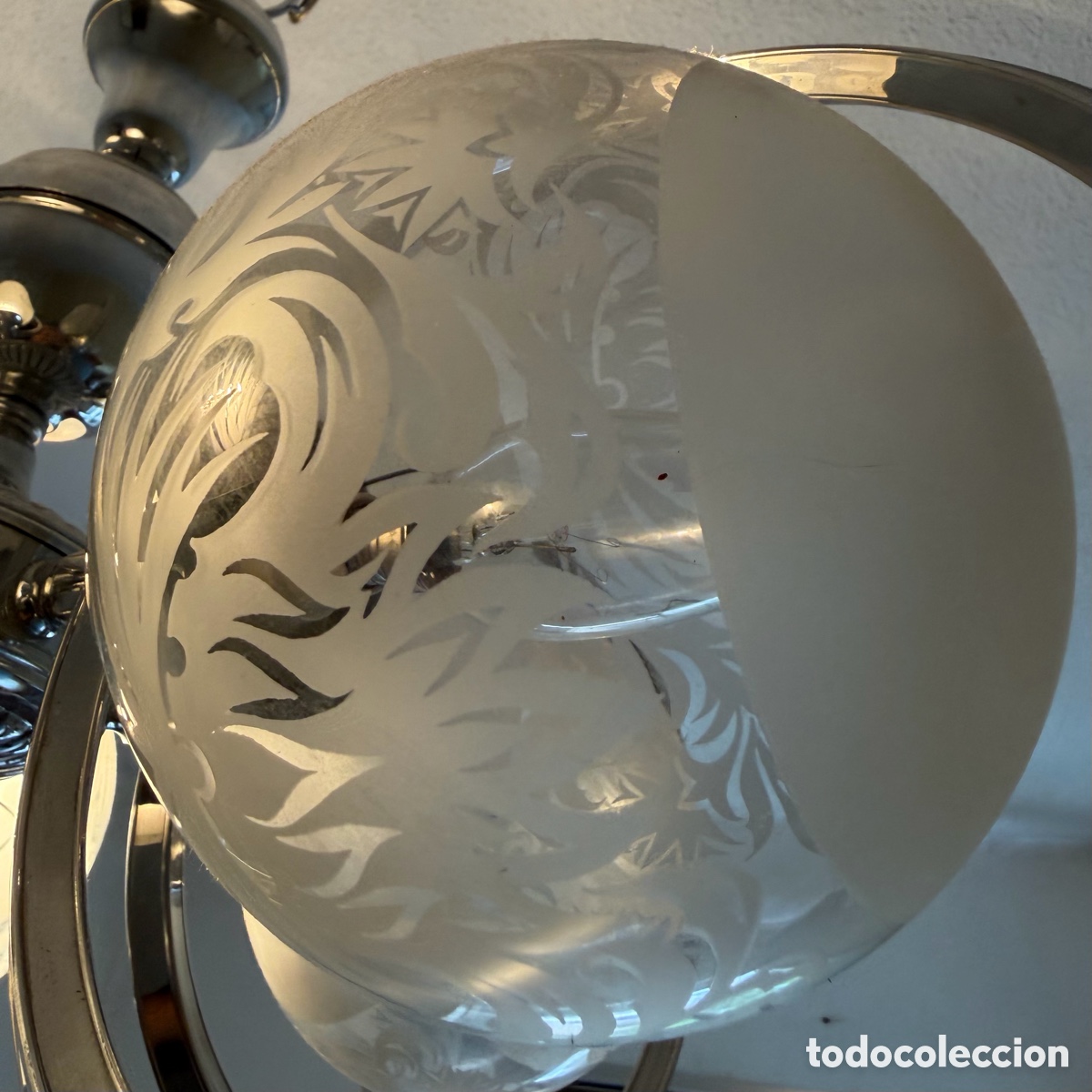 Vintage: L&aacute;mpara techo cromada 5 luces E14 - Foto 8