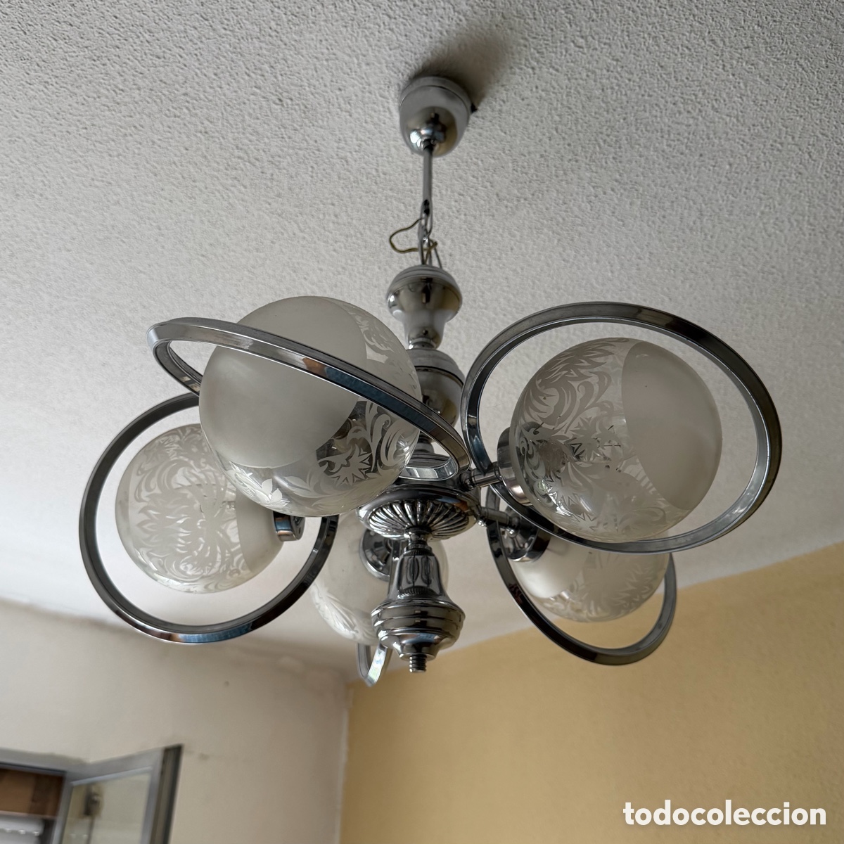 Vintage: L&aacute;mpara techo cromada 5 luces E14 - Foto 1