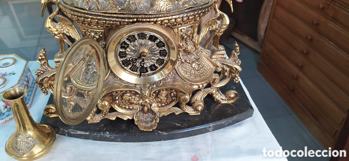 Vintage: Reloj Frances de bronce siglo XIX - Foto 20