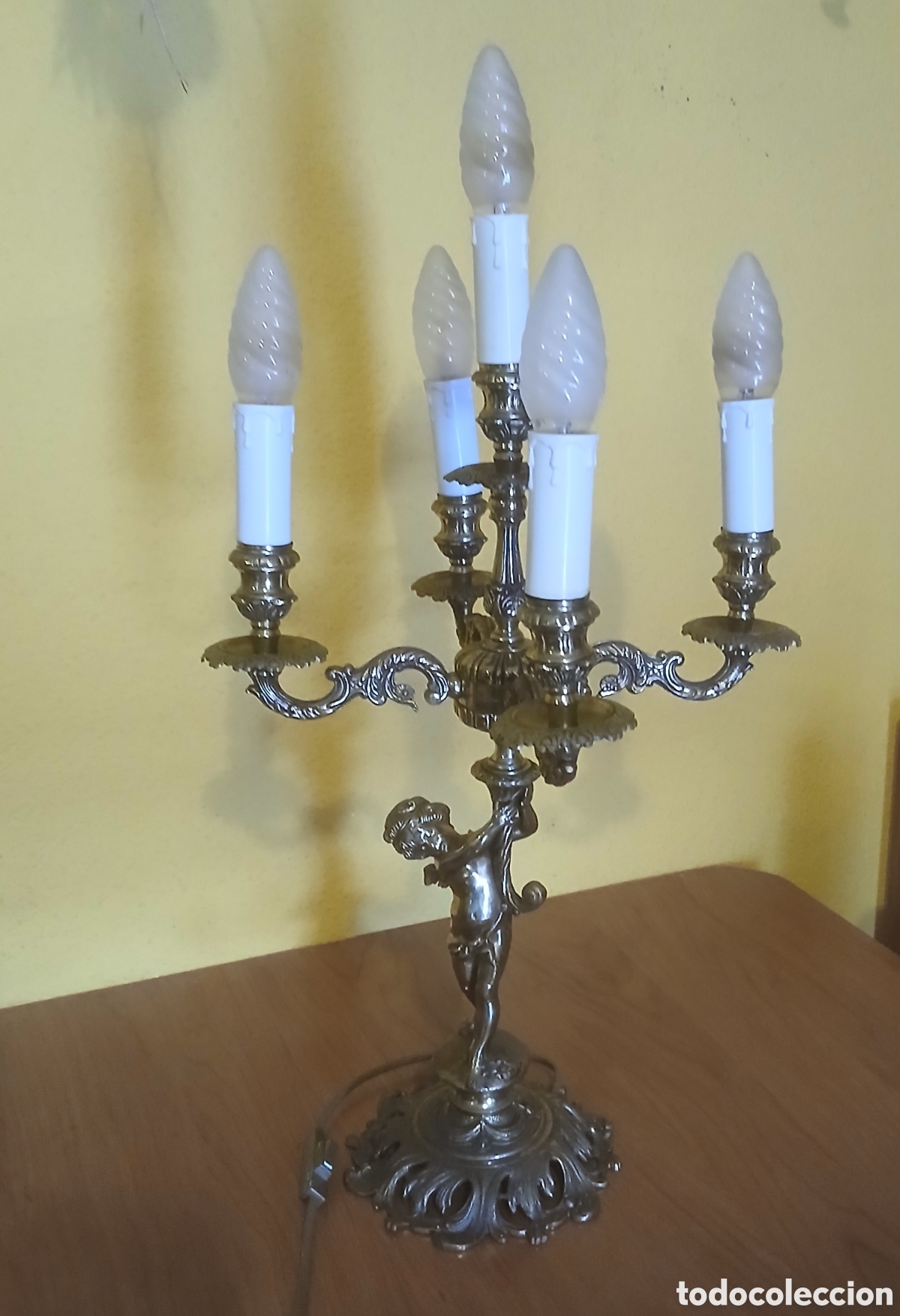 Vintage: Pareja de Candelabros de bronze con 5 luces - Foto 3