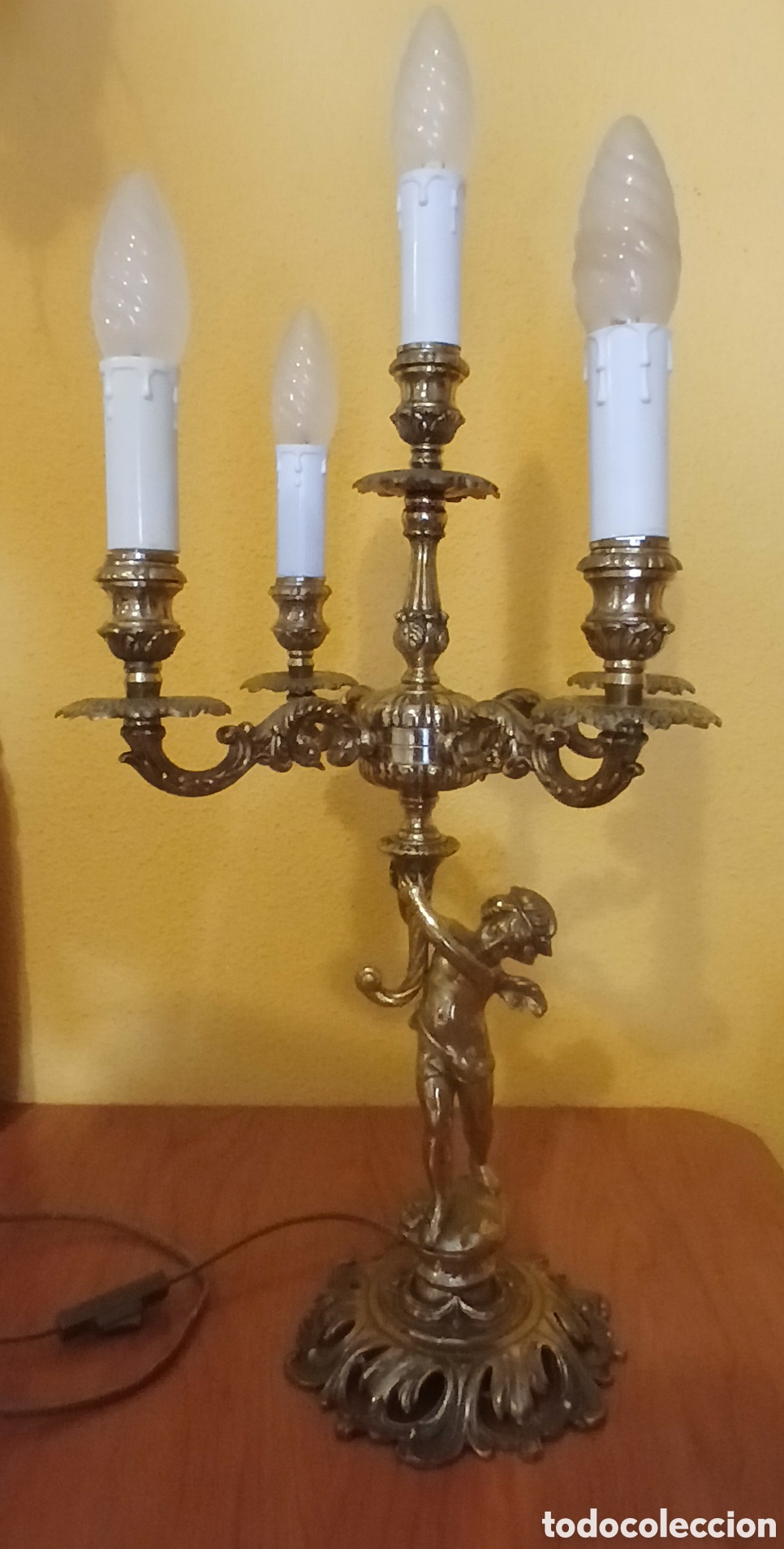 Vintage: Pareja de Candelabros de bronze con 5 luces - Foto 6