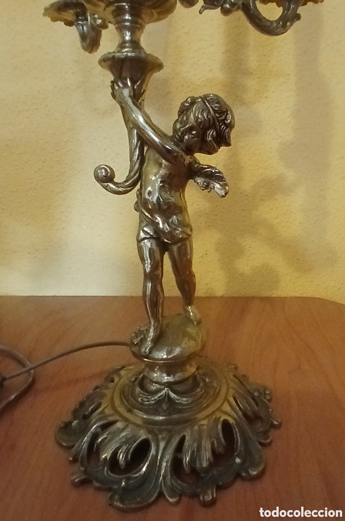 Vintage: Pareja de Candelabros de bronze con 5 luces - Foto 7