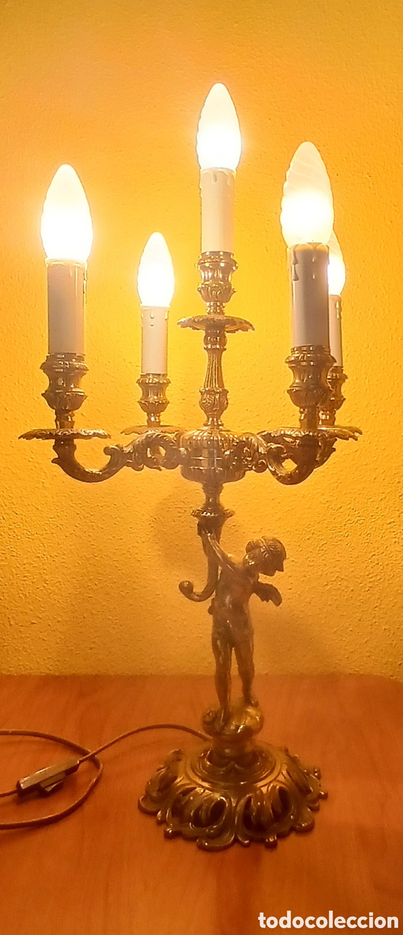 Vintage: Pareja de Candelabros de bronze con 5 luces - Foto 9