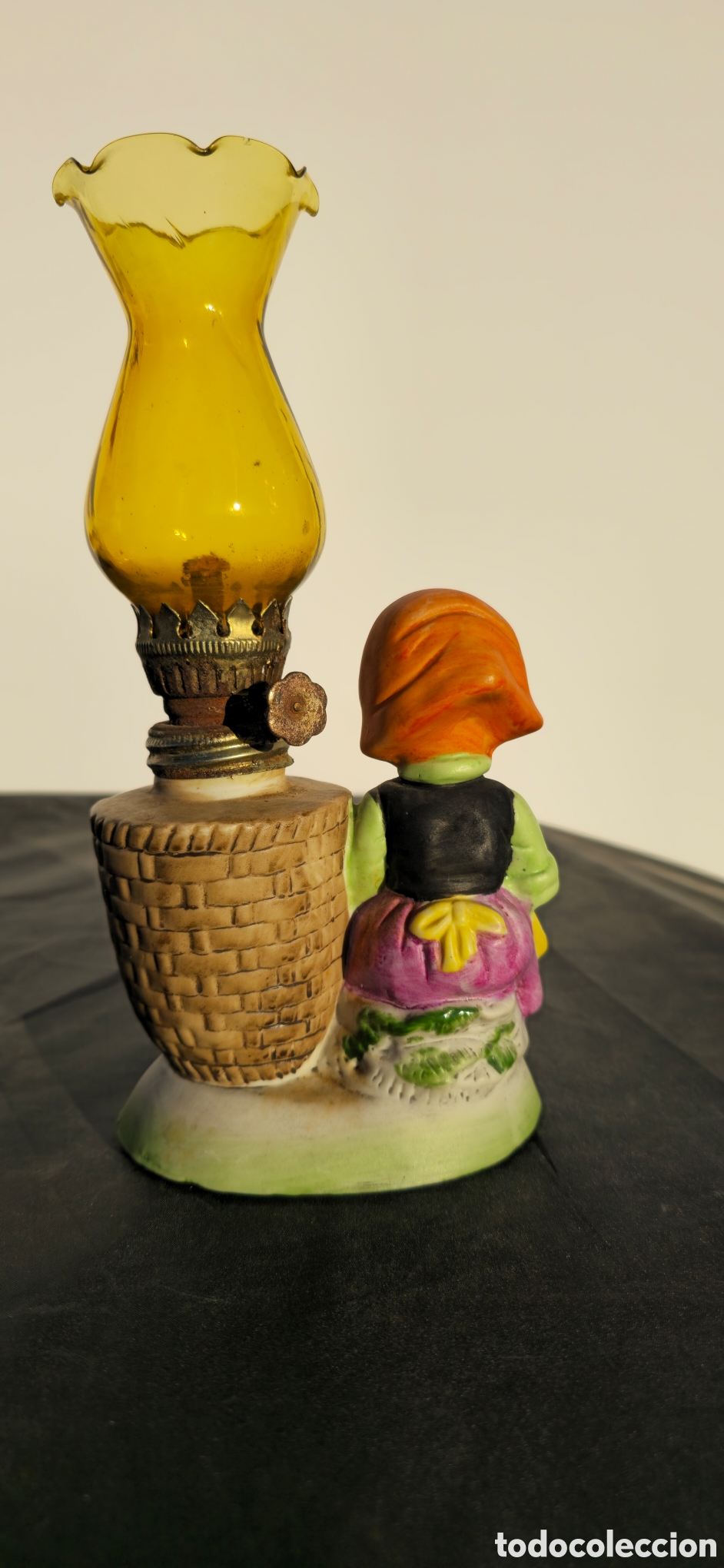Vintage: Antiguo quinque ceramica - Foto 7