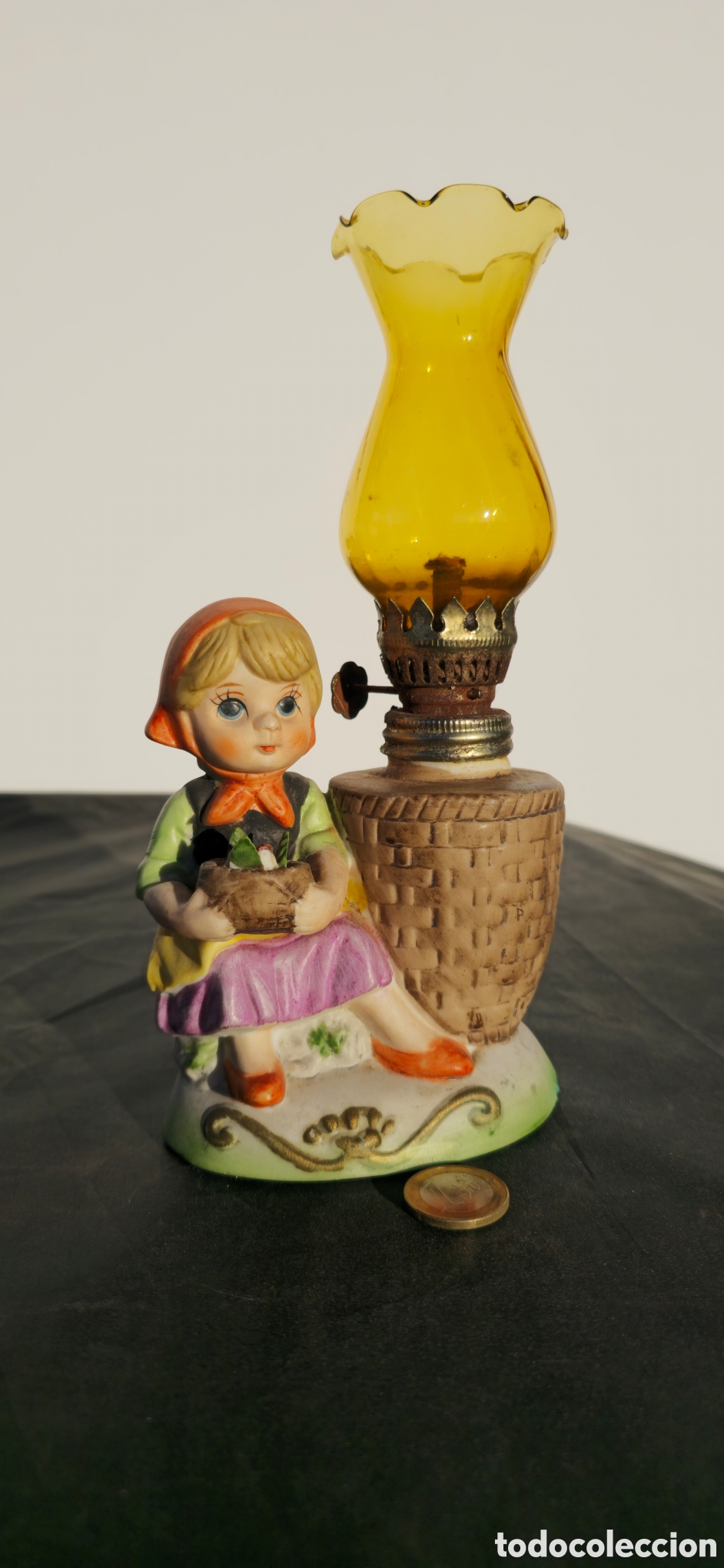 Vintage: Antiguo quinque ceramica - Foto 1