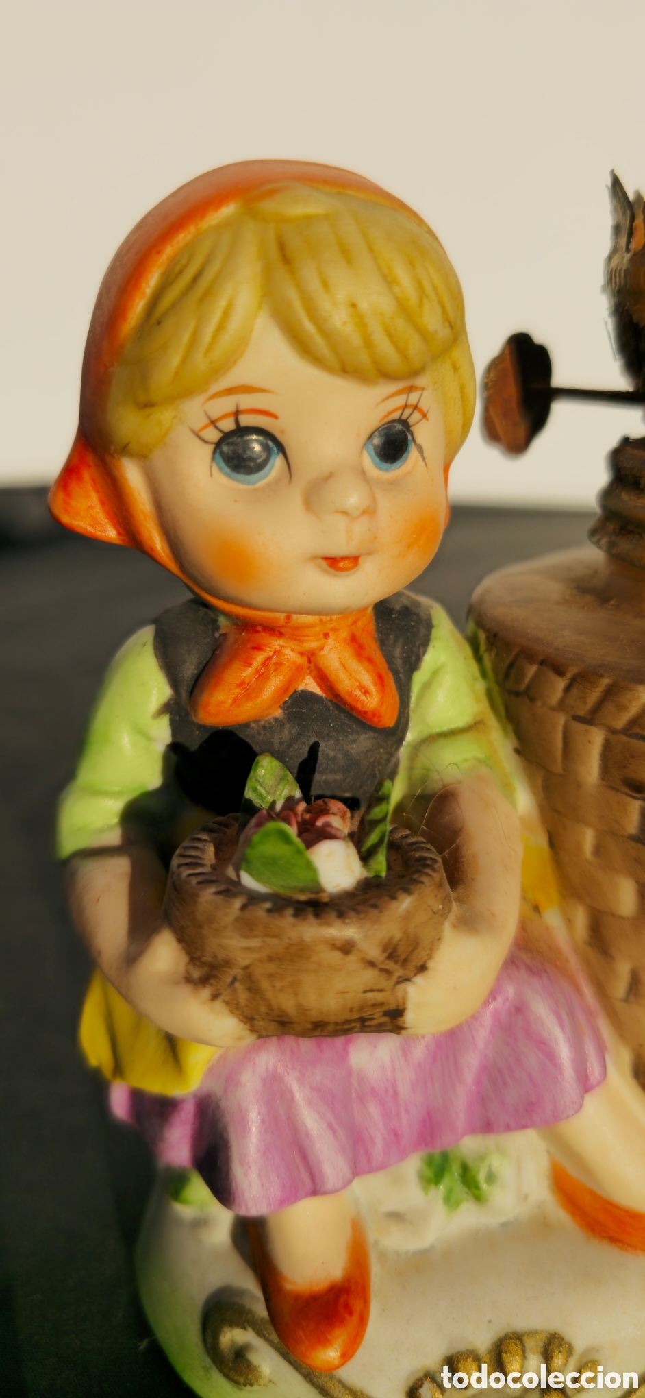 Vintage: Antiguo quinque ceramica - Foto 2