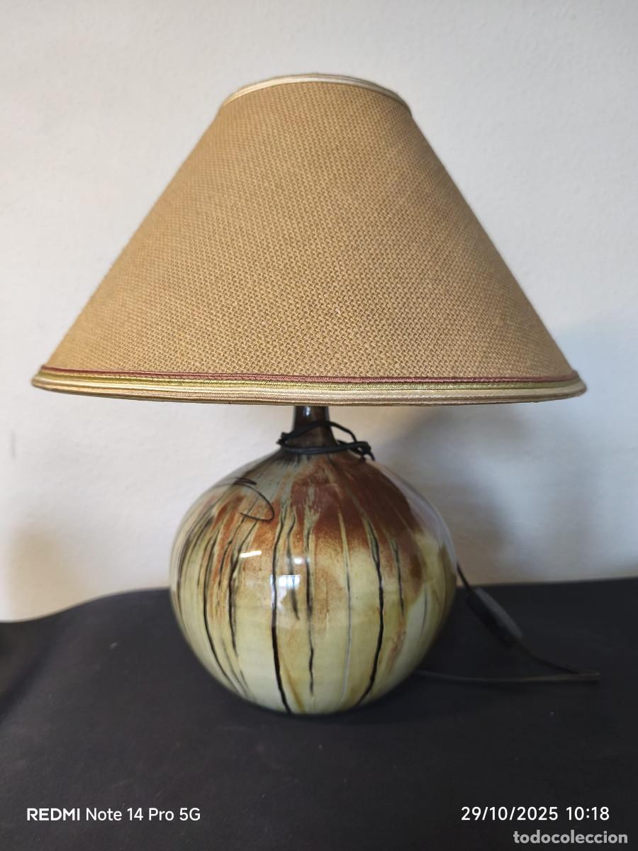 Vintage: Lampara de mesa marr&oacute;n-beige - Foto 1