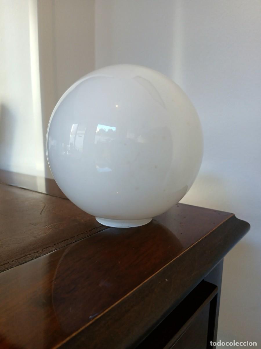 Vintage: GLOBO CRISTAL BLANCO LAMPARA - Foto 1