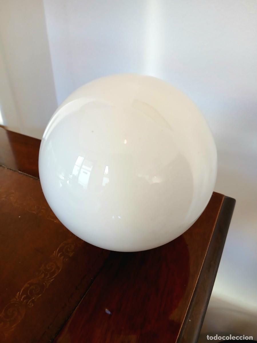 Vintage: GLOBO CRISTAL BLANCO LAMPARA - Foto 2