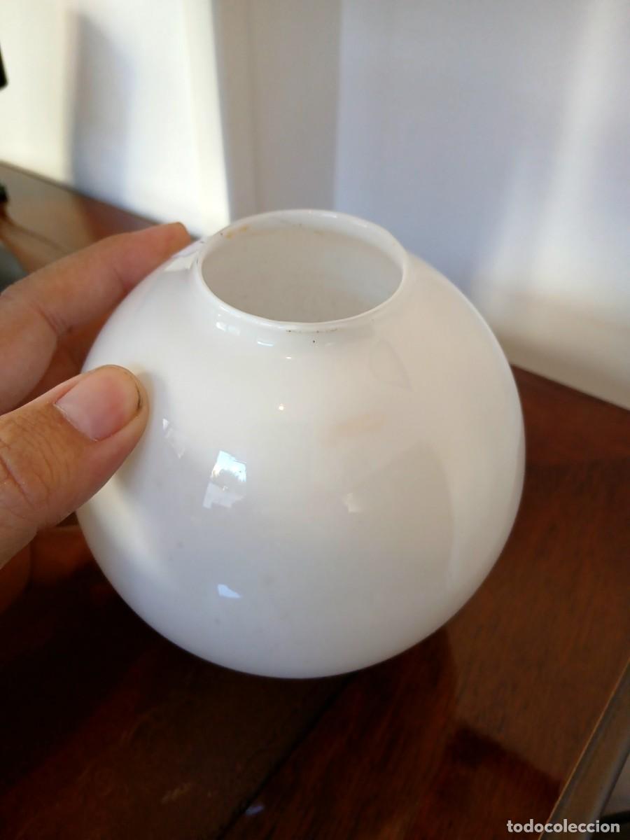 Vintage: GLOBO CRISTAL BLANCO LAMPARA - Foto 3