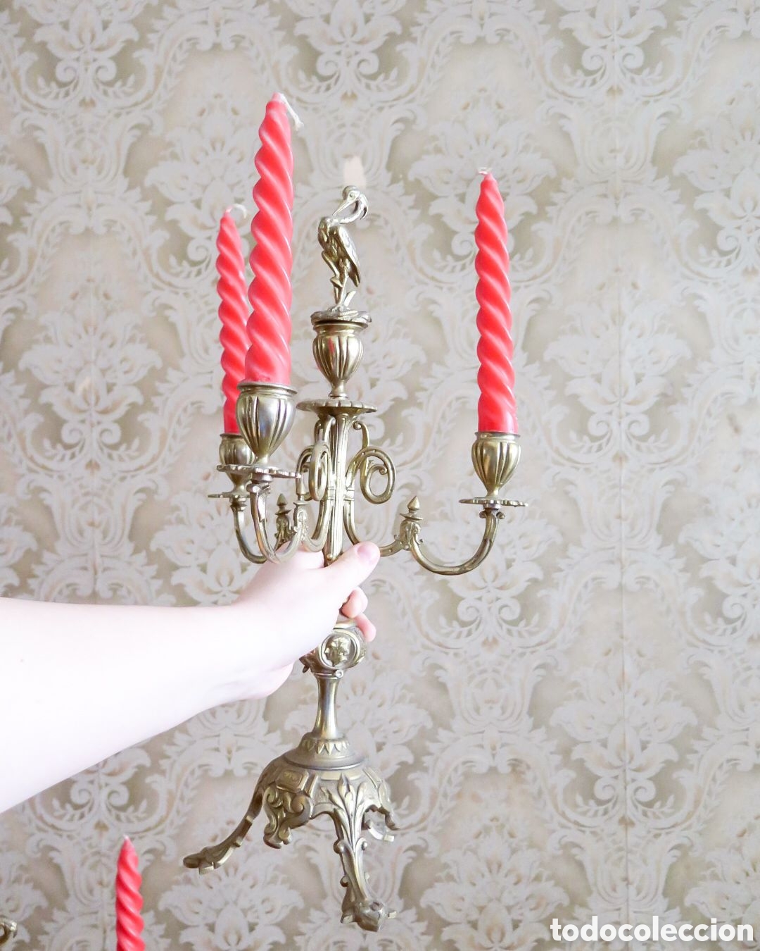 Vintage: Candelabros de bronce - Foto 6