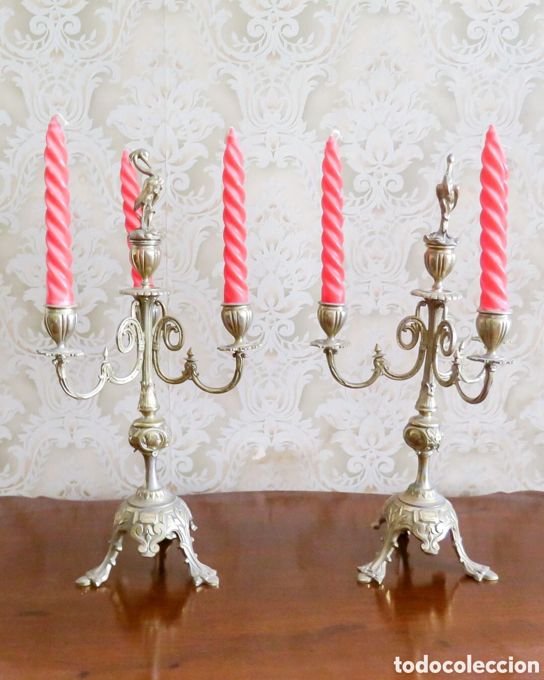 Vintage: Candelabros de bronce - Foto 1