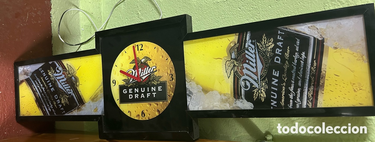 Vintage: Reloj publicidad cerveza Miller - Foto 1