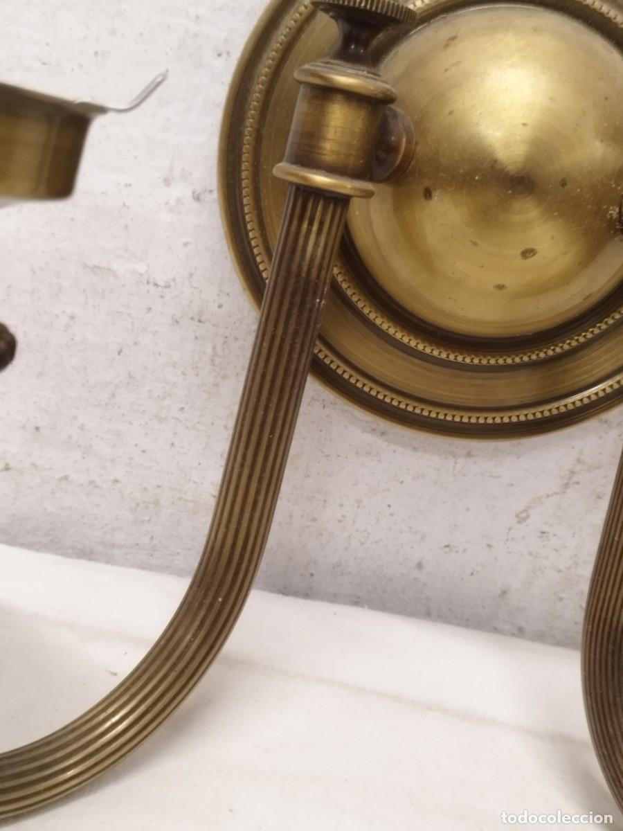 Vintage: Antiguo aplique, lampara de pared con dos luces. - Foto 5