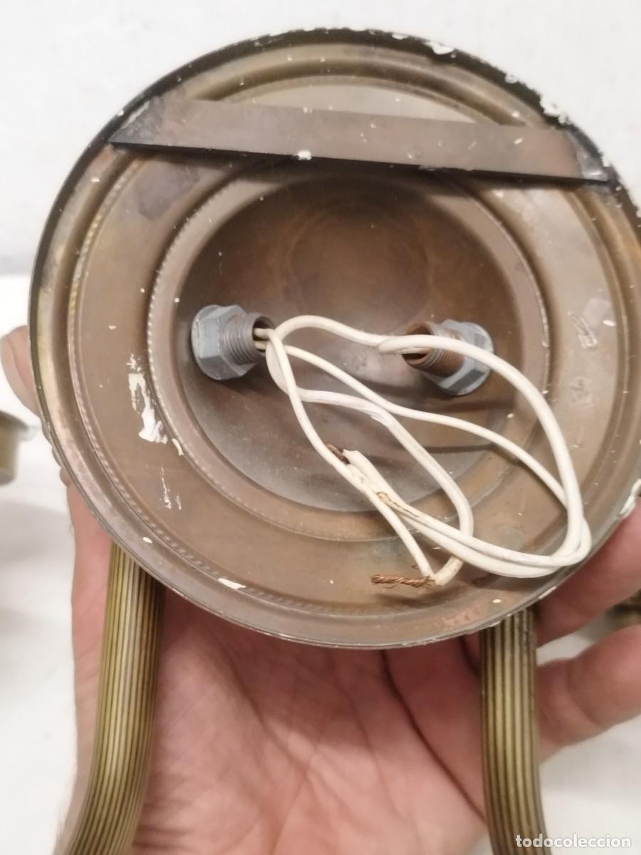 Vintage: Antiguo aplique, lampara de pared con dos luces. - Foto 12