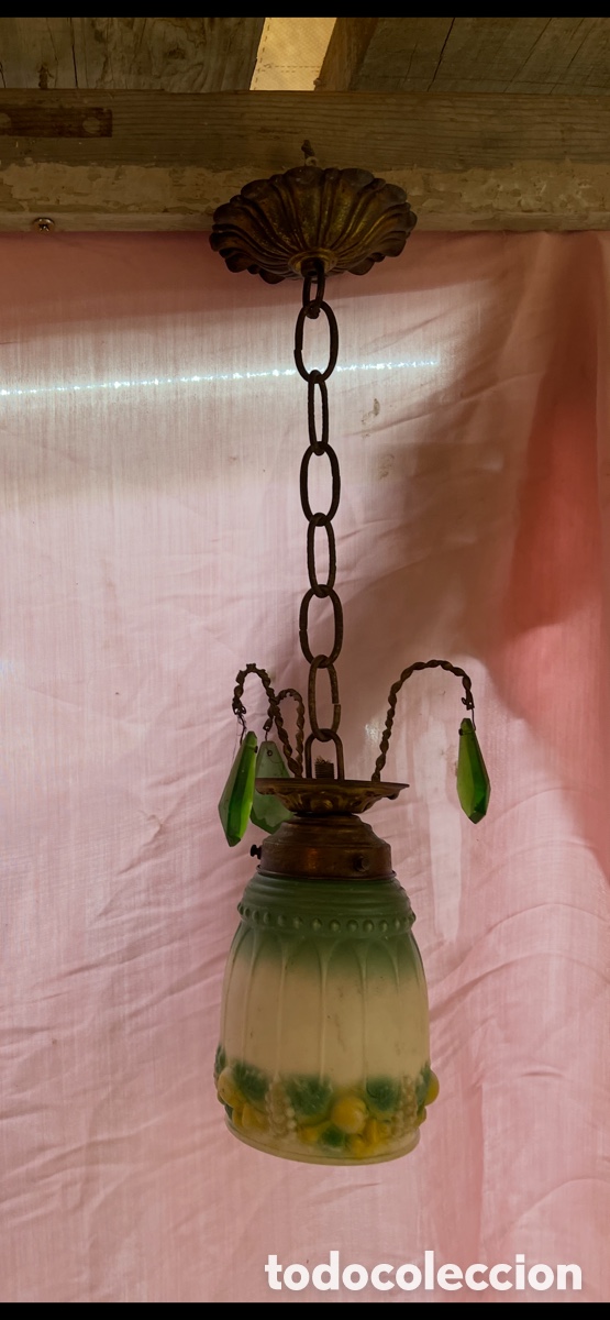 Vintage: L&aacute;mpara de techo con preciosa tulipa - Foto 1