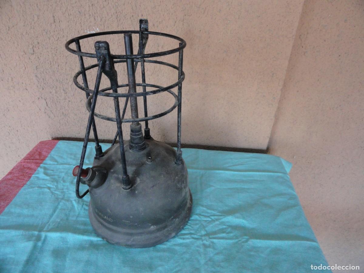 Vintage: Lampara de Aceite Lat&oacute;n sin restaurar. - Foto 3