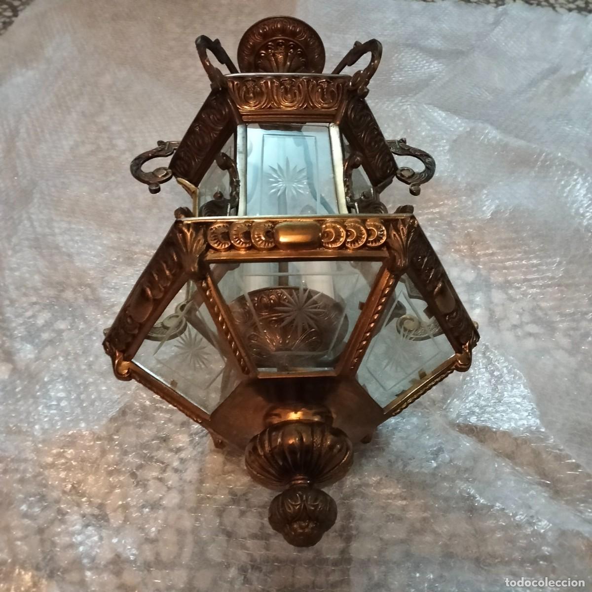 Vintage: Lampara tipo farol (&asymp;68 &times; 32 cm) - Foto 1