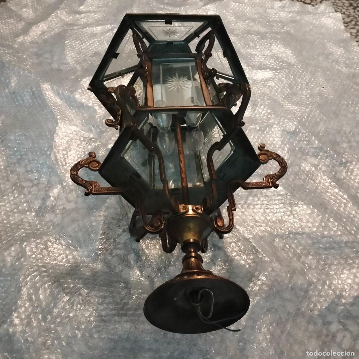 Vintage: Lampara tipo farol (&asymp;68 &times; 32 cm) - Foto 3