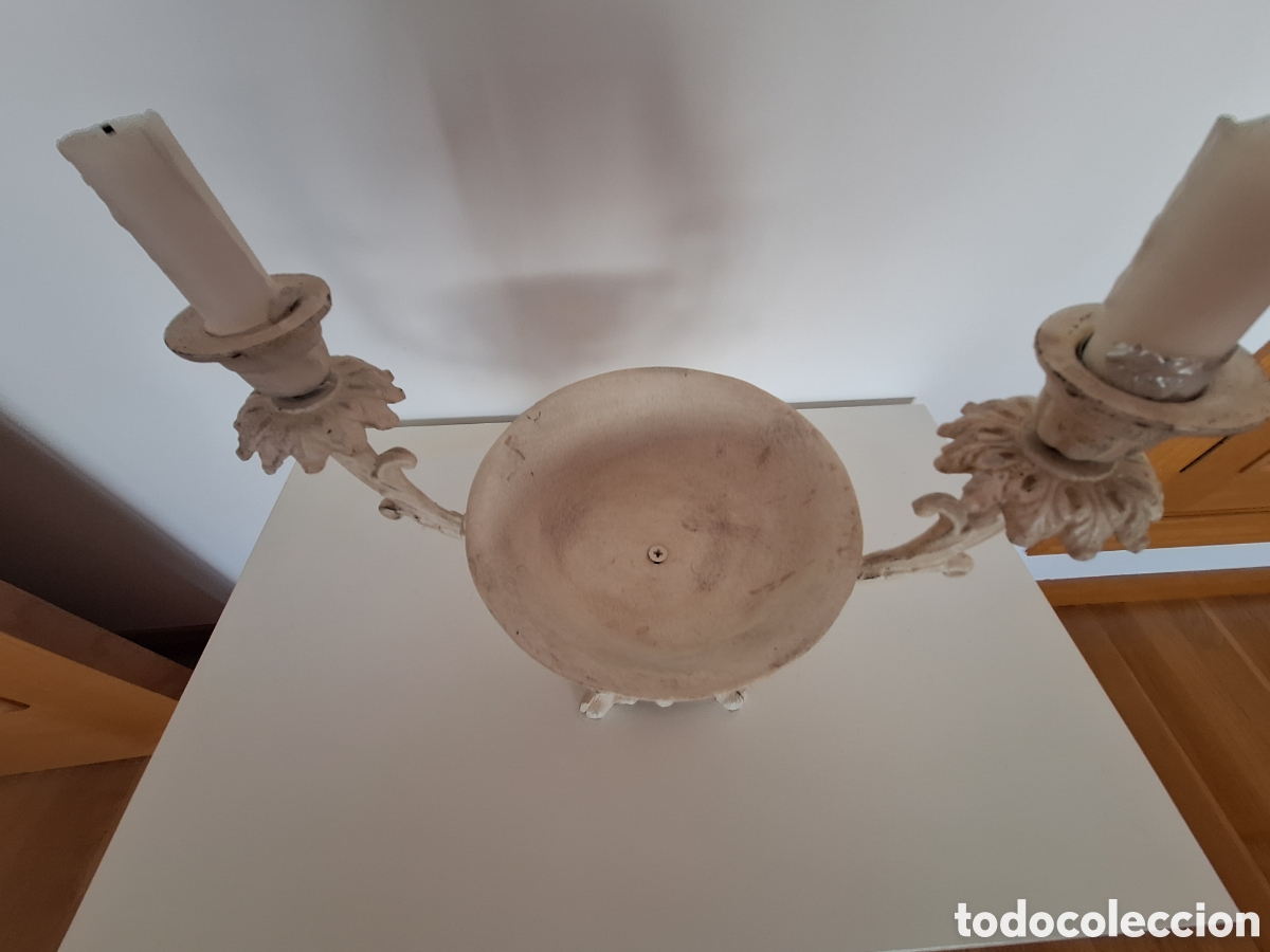 Vintage: Candelabro de hierro envejecido - Foto 2