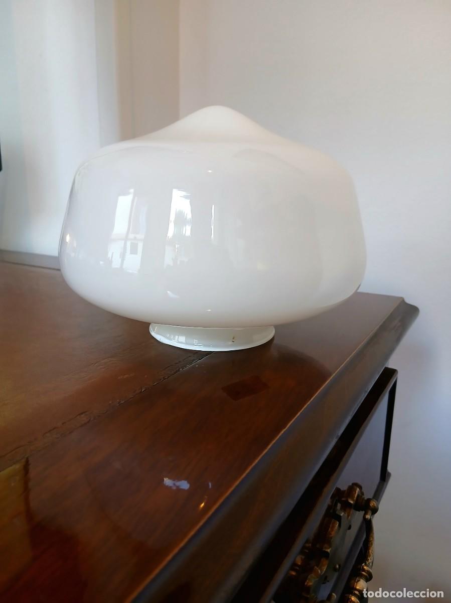Vintage: GLOBO CRISTAL BLANCO ART DEC&Oacute; - Foto 1