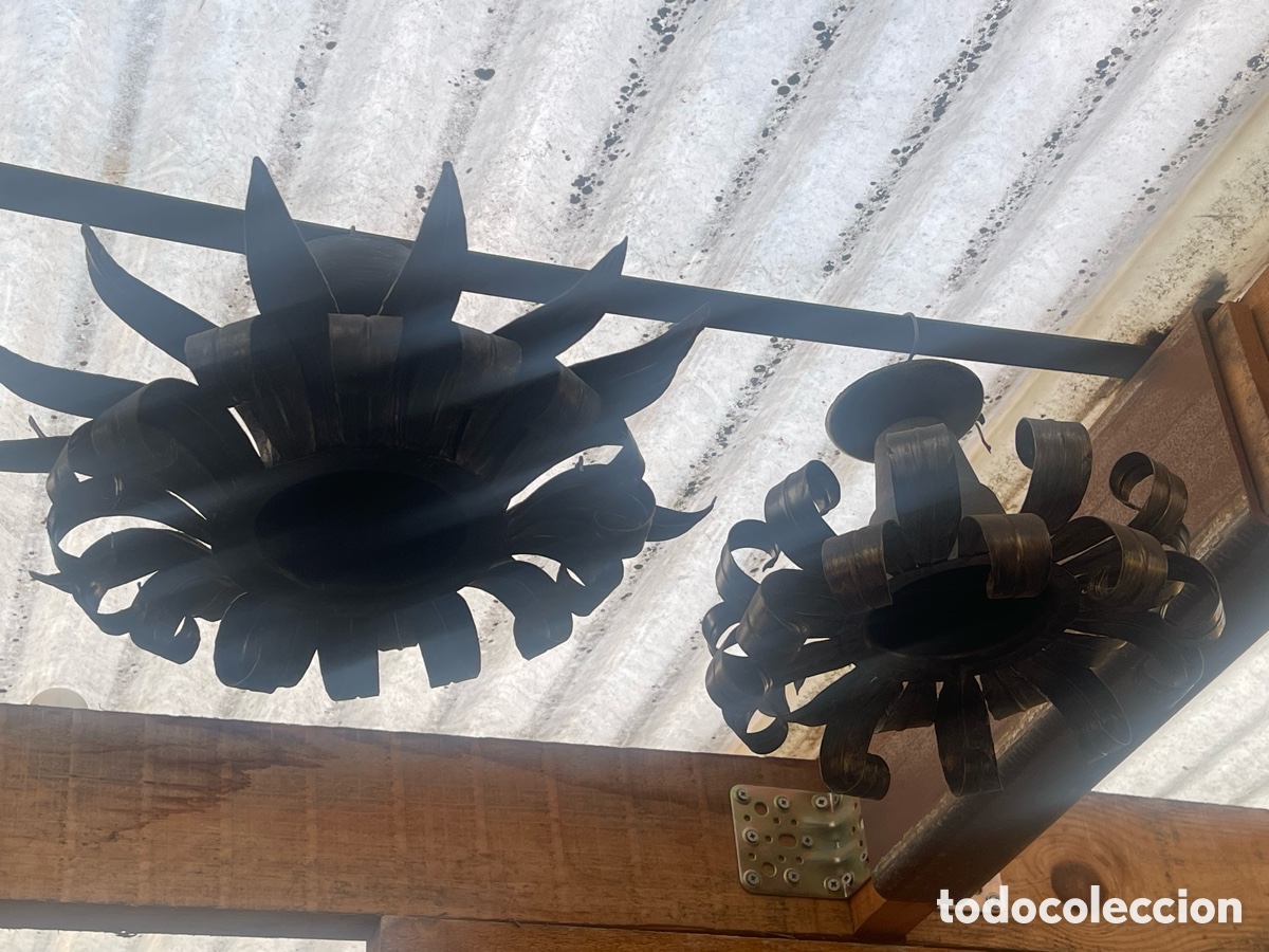 Vintage: Apliques de techo estilo sol de metal - Foto 1