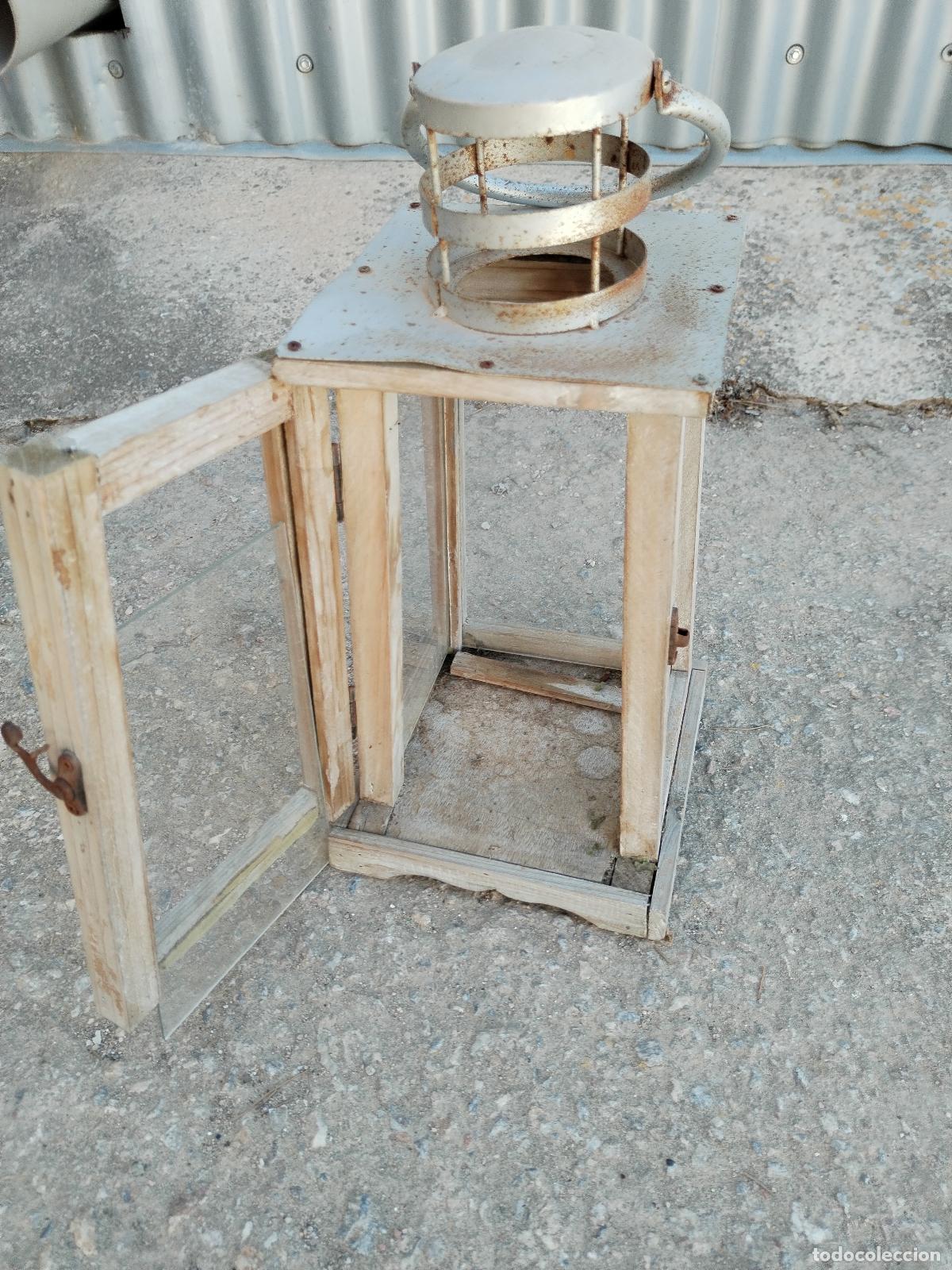 Vintage: farol de madera y metal vintage - Foto 5