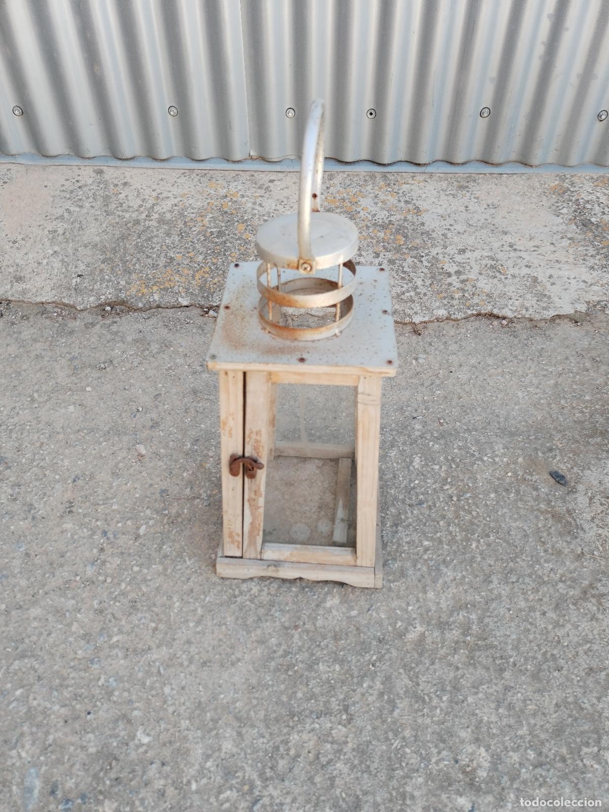 Vintage: farol de madera y metal vintage - Foto 1