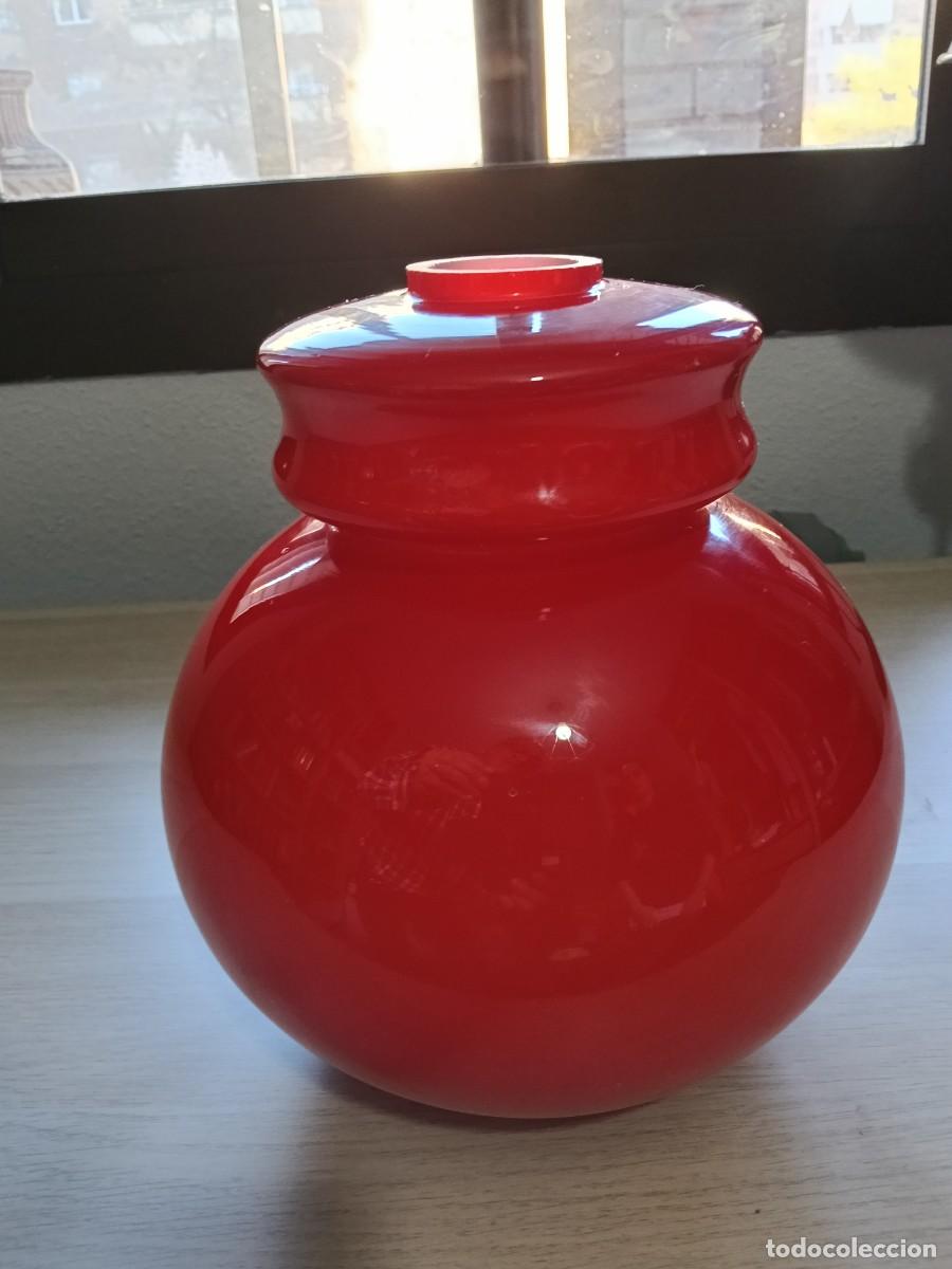Vintage: TULIPA LAMPARA DE TECHO EN COLOR ROJO - Foto 7