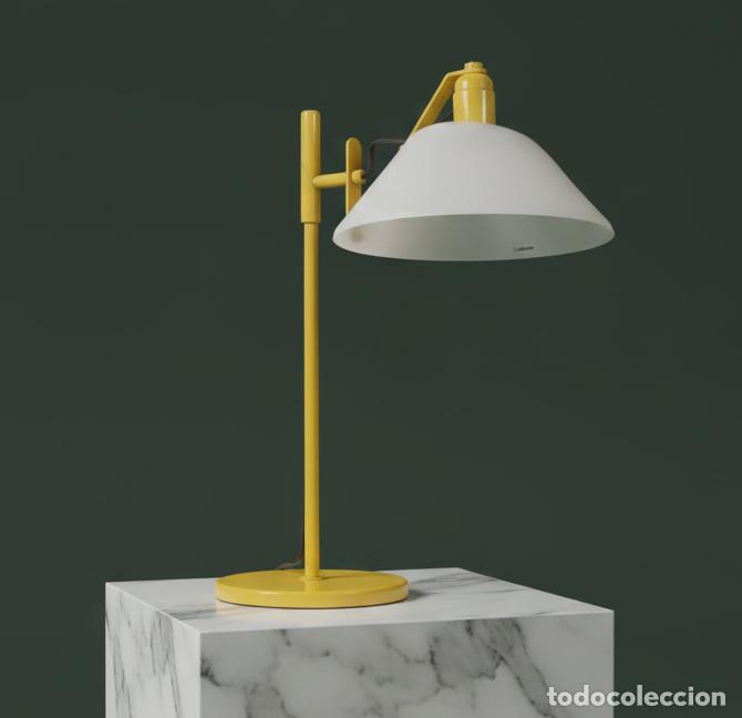 Vintage: L&aacute;mpara de mesa Codialpo amarilla - Foto 1