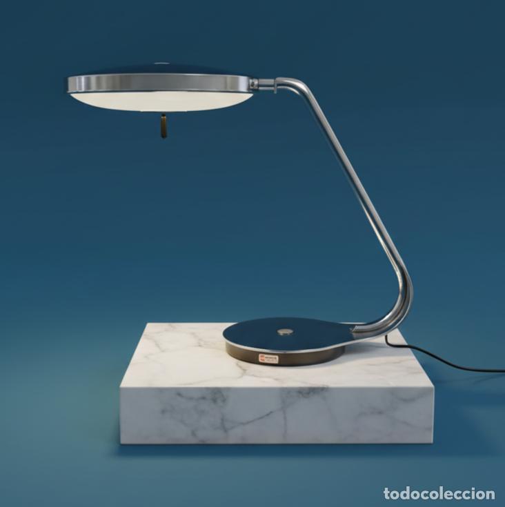 Vintage: L&aacute;mpara mesa LUPELA 295 gris - Foto 1