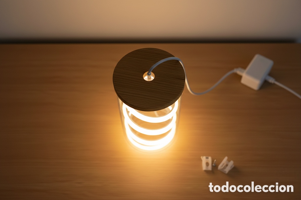 Vintage: L&aacute;mpara LED de Mesa Lum&iacute;nico - Foto 5