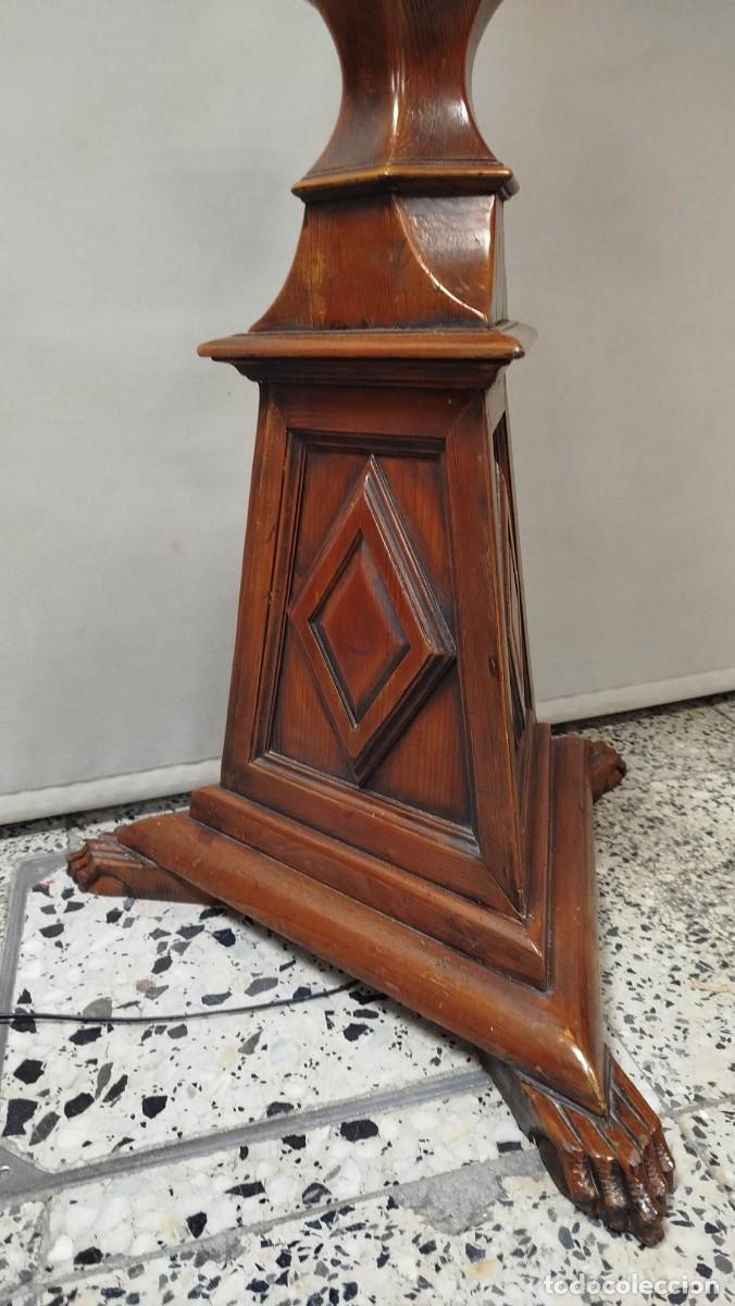 Vintage: LAMPARA DE PIE DE MADERA Y DE TRES LUCES MARCA LOS CERTALES - Foto 10