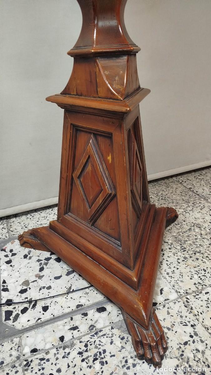 Vintage: LAMPARA DE PIE DE MADERA Y DE TRES LUCES MARCA LOS CERTALES - Foto 13