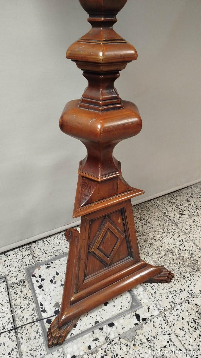 Vintage: LAMPARA DE PIE DE MADERA Y DE TRES LUCES MARCA LOS CERTALES - Foto 15