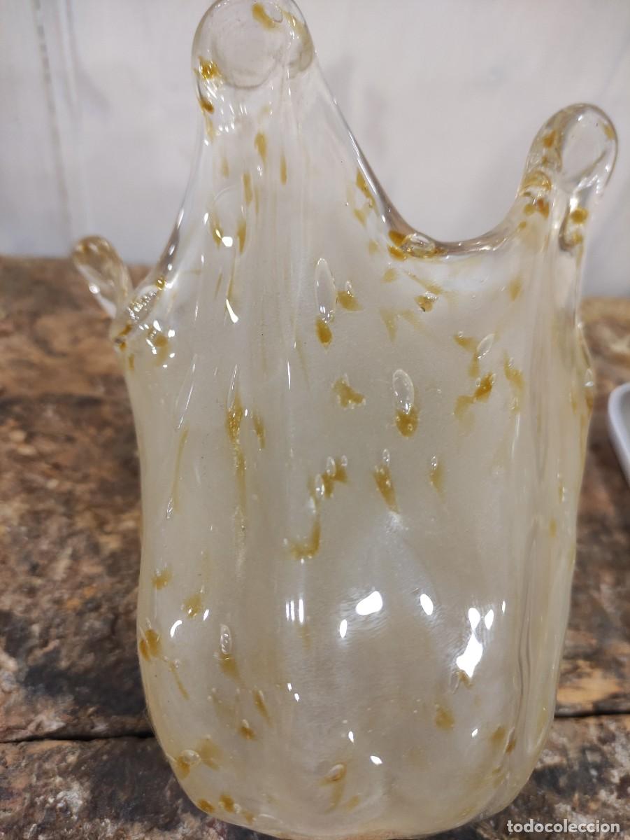 Vintage: Pareja tulipas cristal de murano - Foto 11