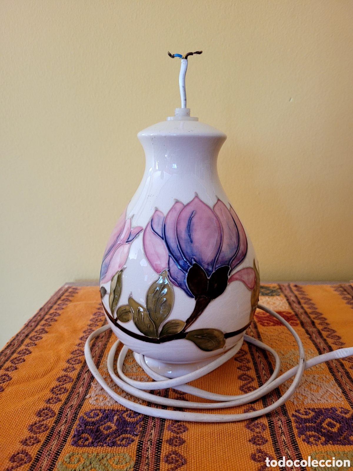 Vintage: Moorcroft Base de L&aacute;mpara - Foto 1