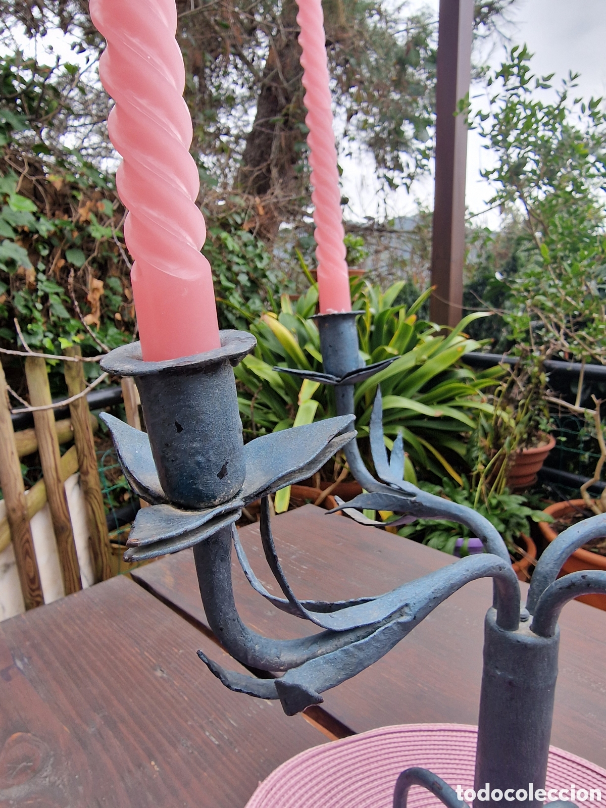 Vintage: Candelabro unico hierro forjado - Foto 7