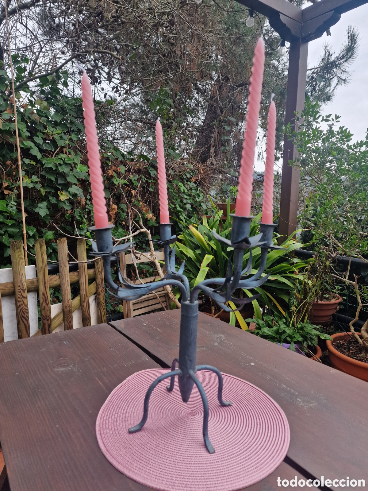 Vintage: Candelabro unico hierro forjado - Foto 8